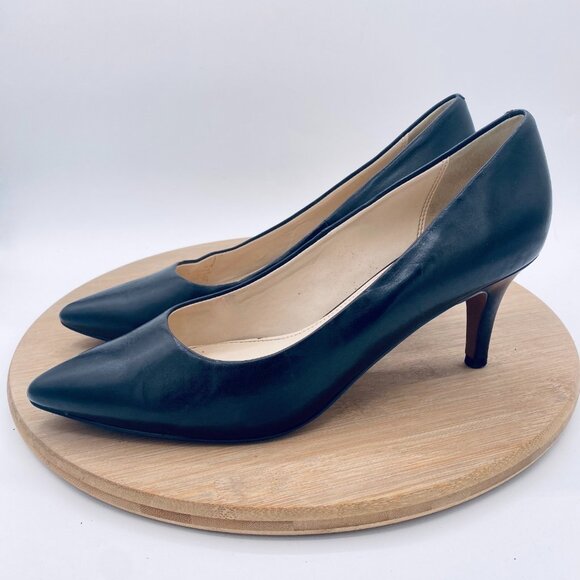 Cole Haan Heels Womens 8.5 Black Leather Classic Pumps Old Money - Picture 7 of 12